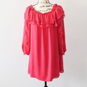 Parker Pink Ruffle Dress